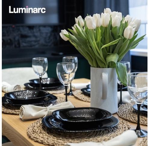 Тарілка Luminarc CARINE black /190 мм десертна