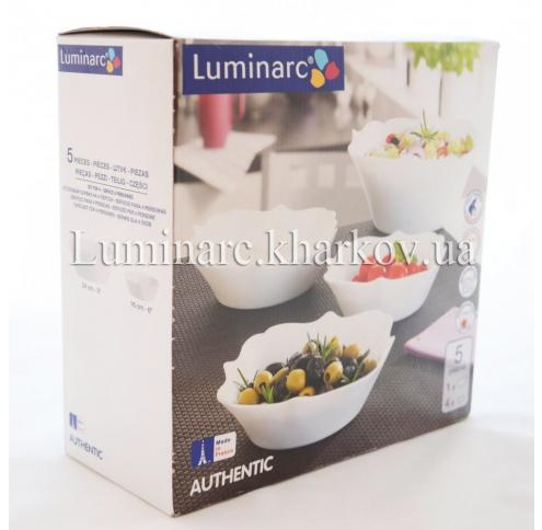 Набір салатників Luminarc AUTHENTIC White /5пр.