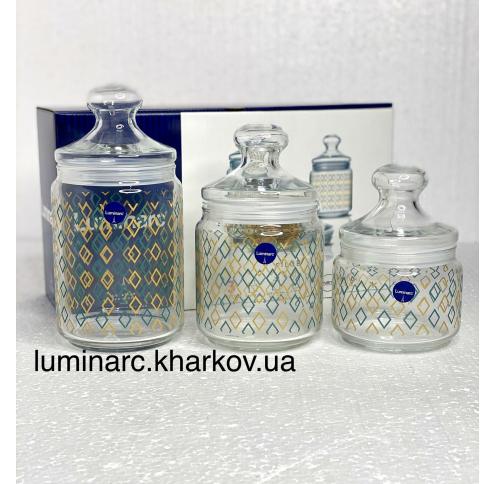 Набор Luminarc SILOE /банок Х3 0,5 0,75 1л