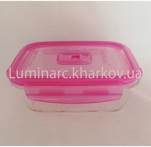 Контейнер Luminarc  PURE BOX ACTIVE NEON /820мл з рожевою кришкою/прямокут.