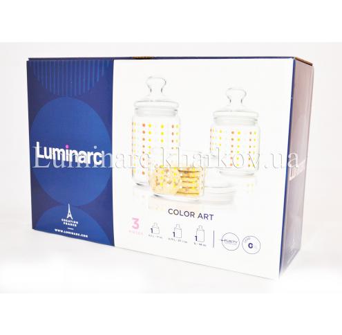 Набір Luminarc CLUB COLOR ART /банок Х3 0,5 0,75 1л