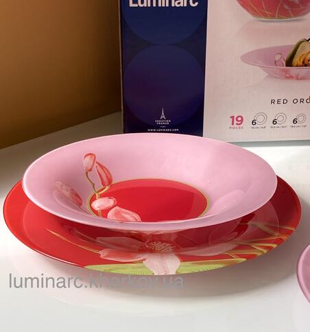 Сервиз Luminarc RED ORCHIS /19 пр.