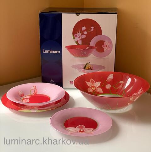 Сервіз Luminarc RED ORCHIS /19 пр.