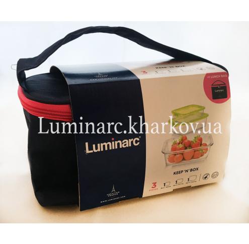 Набор контейнеров Luminarc  KEEP'N BOX /3пр./прямоуг.+сумка для ланча