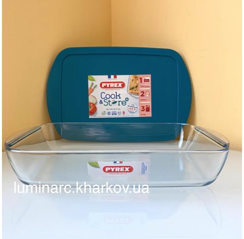 Форма PYREX  /40х27х7см(4,5л) прямокутна з кришкою