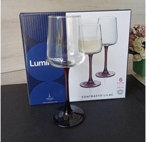 Набір Luminarc КОНТРАСТО ЛІЛАК /250Х6 вино 