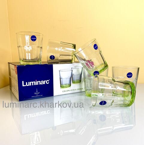 Набор Luminarc TUFF GREEN /6Х300мл стаканов низких