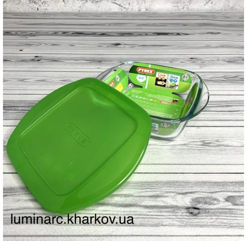 Форма PYREX COOK & STORE /квадрат14х12х4см з кришк.0,3л