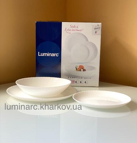 Сервіз Luminarc PAMPILLE WHITE /18 пр.