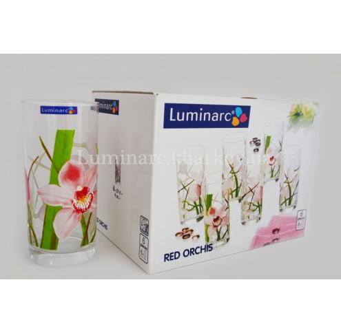 Набор Luminarc RED ORCHIS /270X6 стаканов выс.