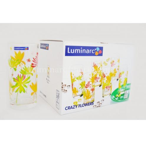 Набір Luminarc CRAZY FLOWERS /270X6 склянок вис.