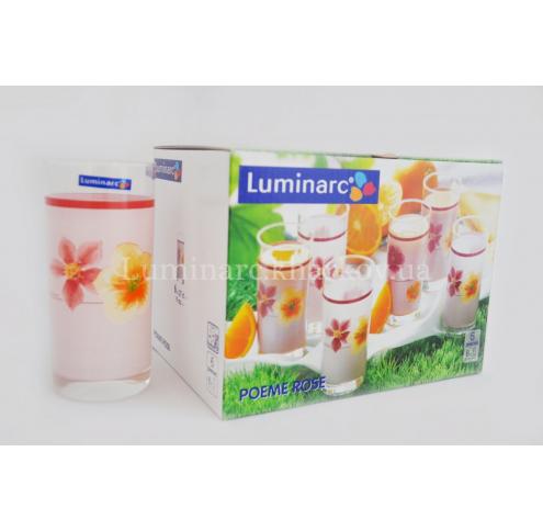 Набір Luminarc POEME ROSE /270X6 склянок вис.
